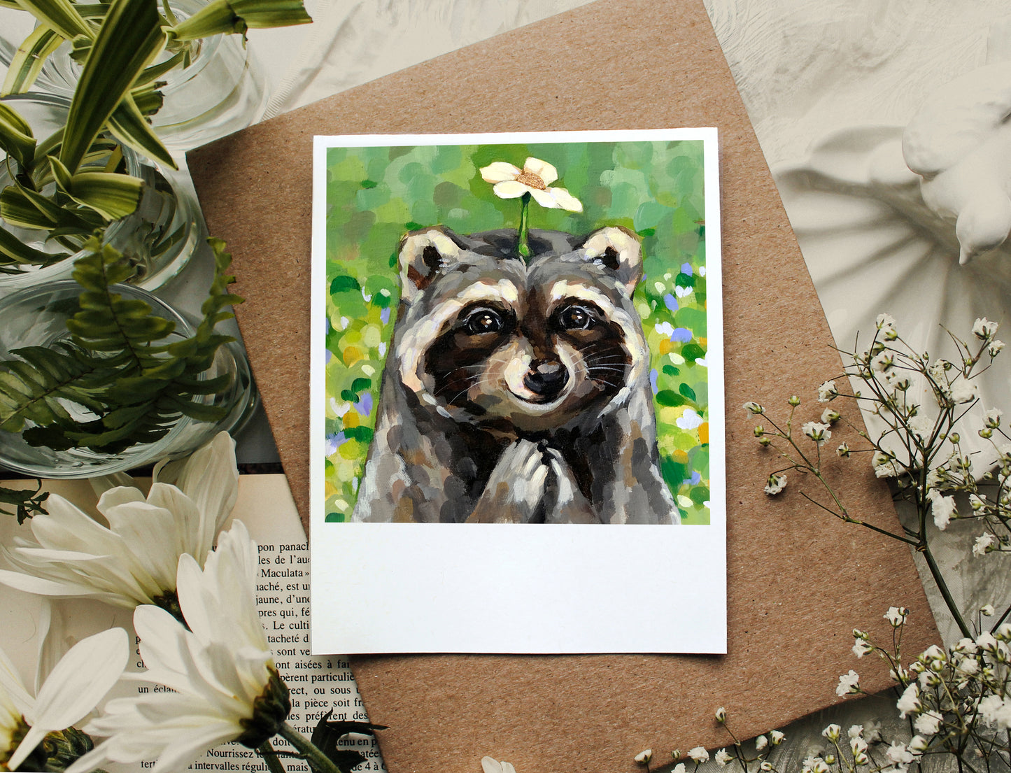 Raccoon Flower - Polaroid