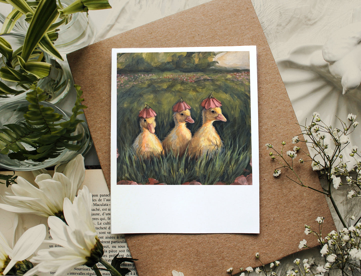Ducklings Flower Hats - Polaroid
