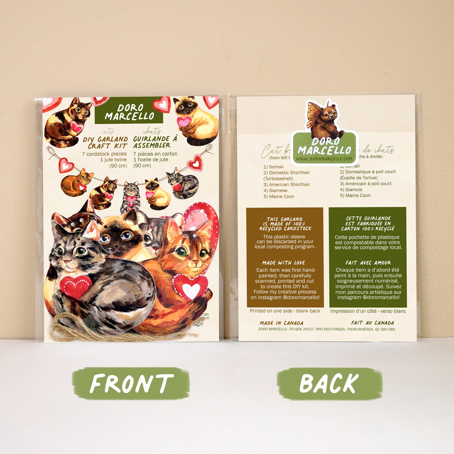 Chats - Kit de guirlande DIY