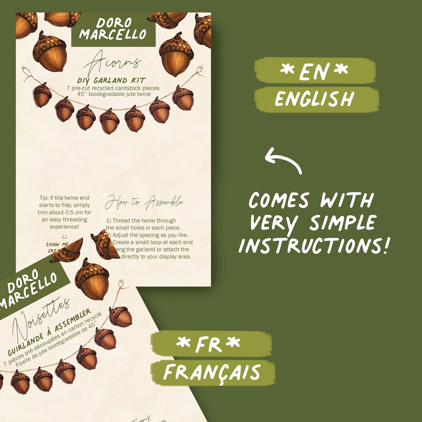 Noisettes - Kit de guirlande DIY