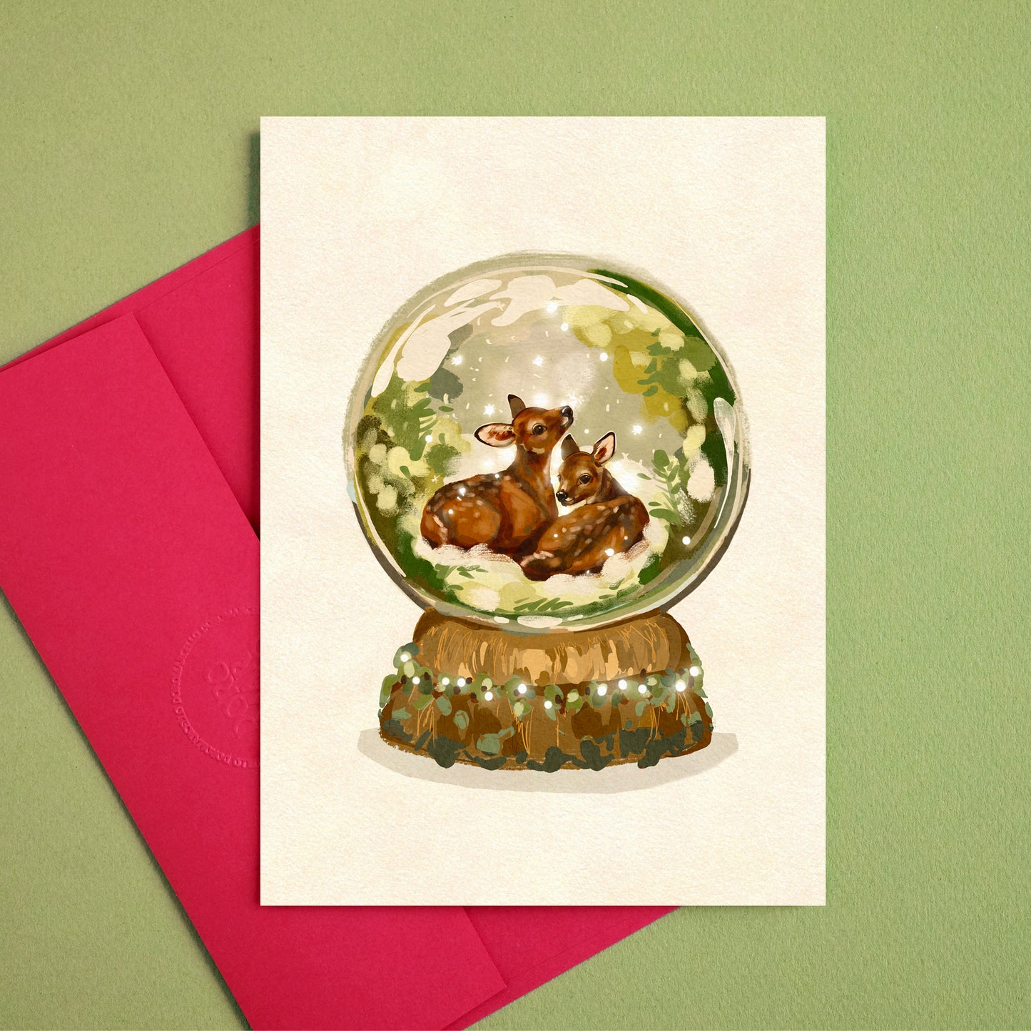 Boule à neige - Carte de Noël