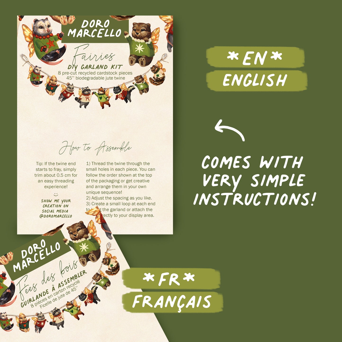 Fées des bois – Kit de guirlandes DIY