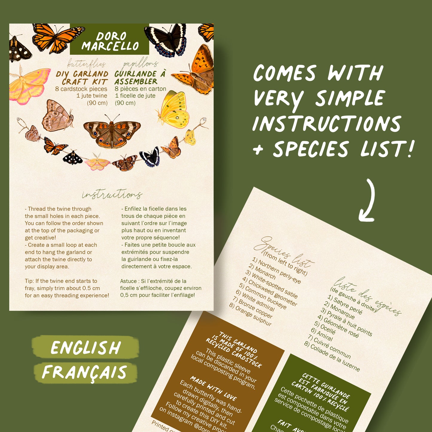 Papillons - Kit de guirlande DIY
