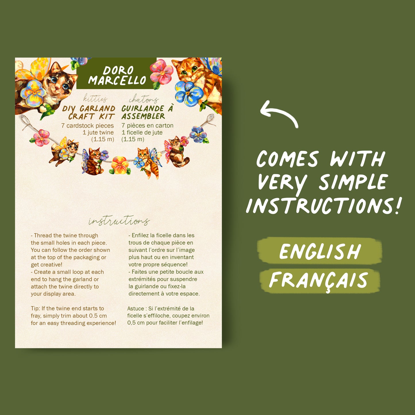Fairy Kitties - DIY Garland Kit
