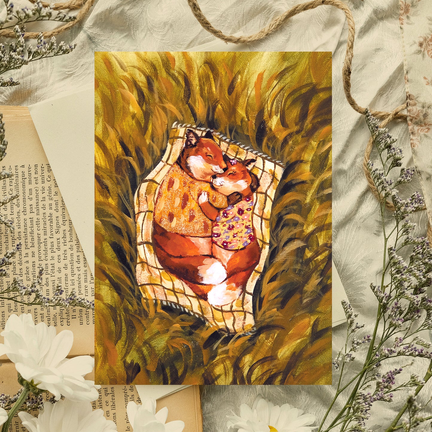 Fox Hug - Art Print