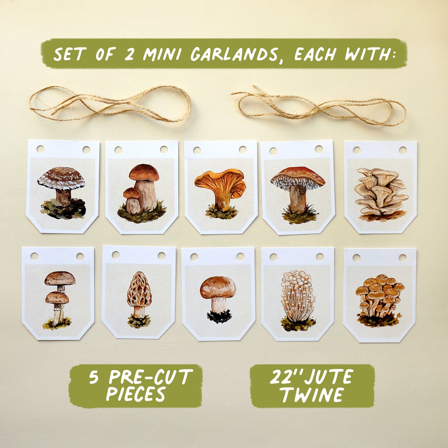 Champignons - Kit de guirlande DIY