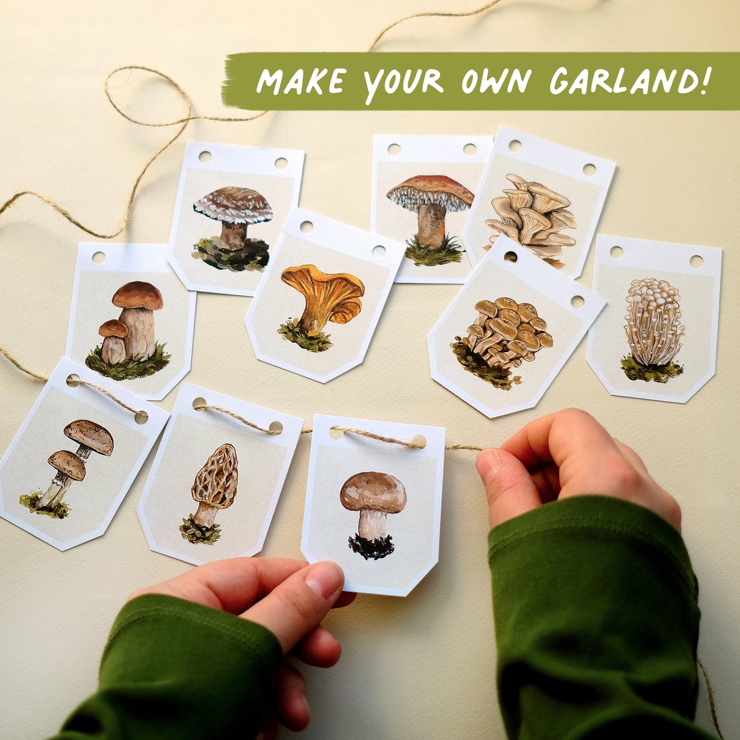 Champignons - Kit de guirlande DIY