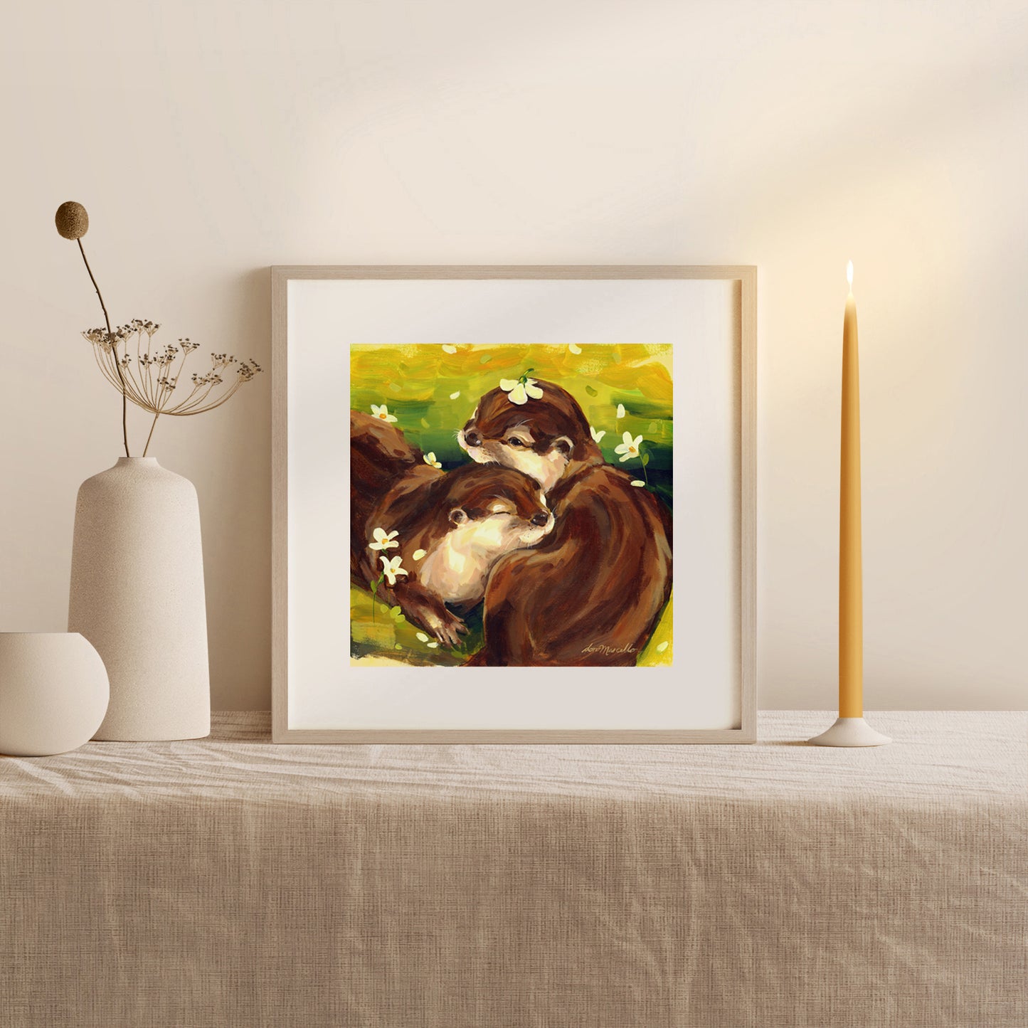 Otters - Art Print