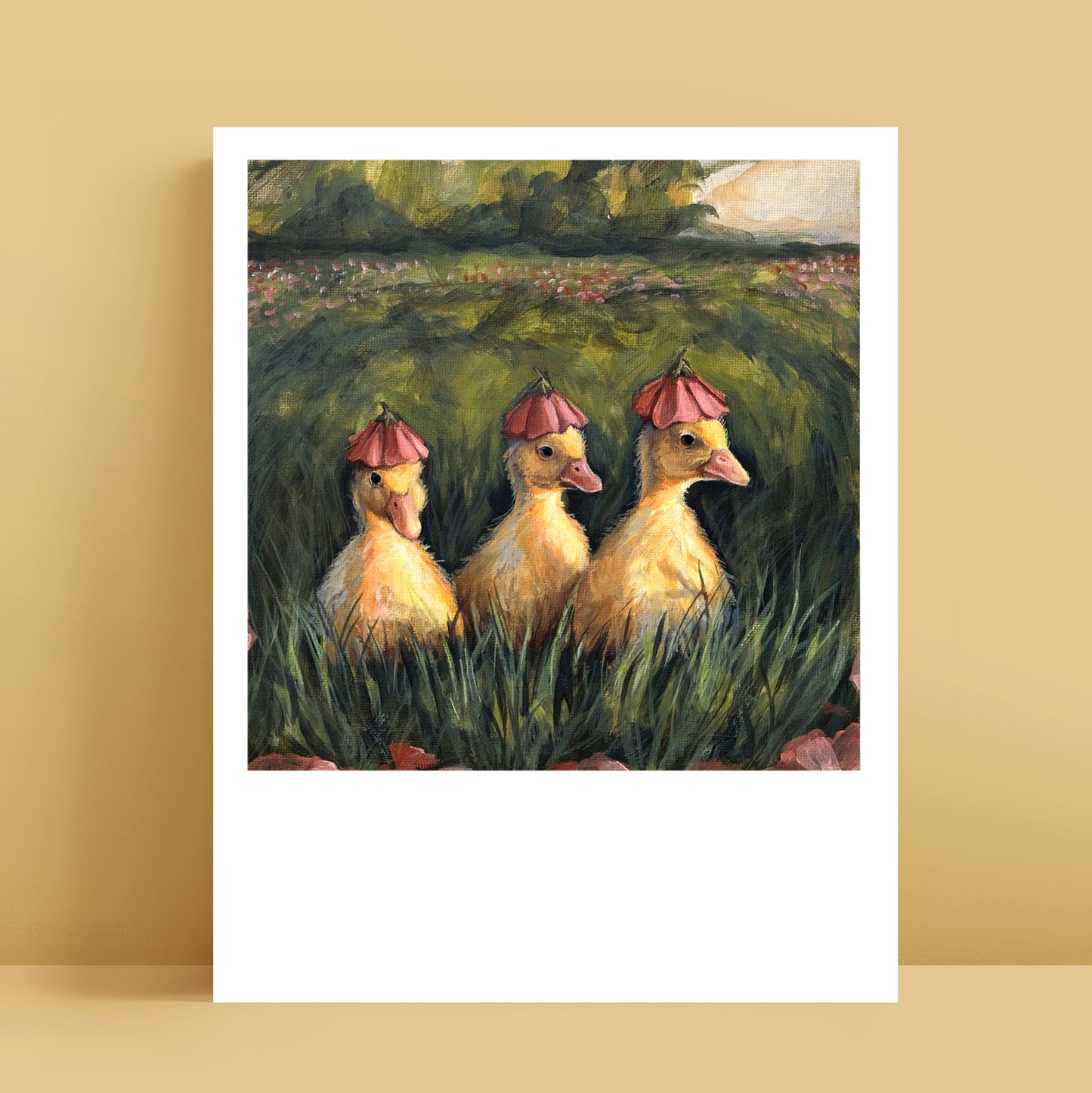 Ducklings Flower Hats - Polaroid