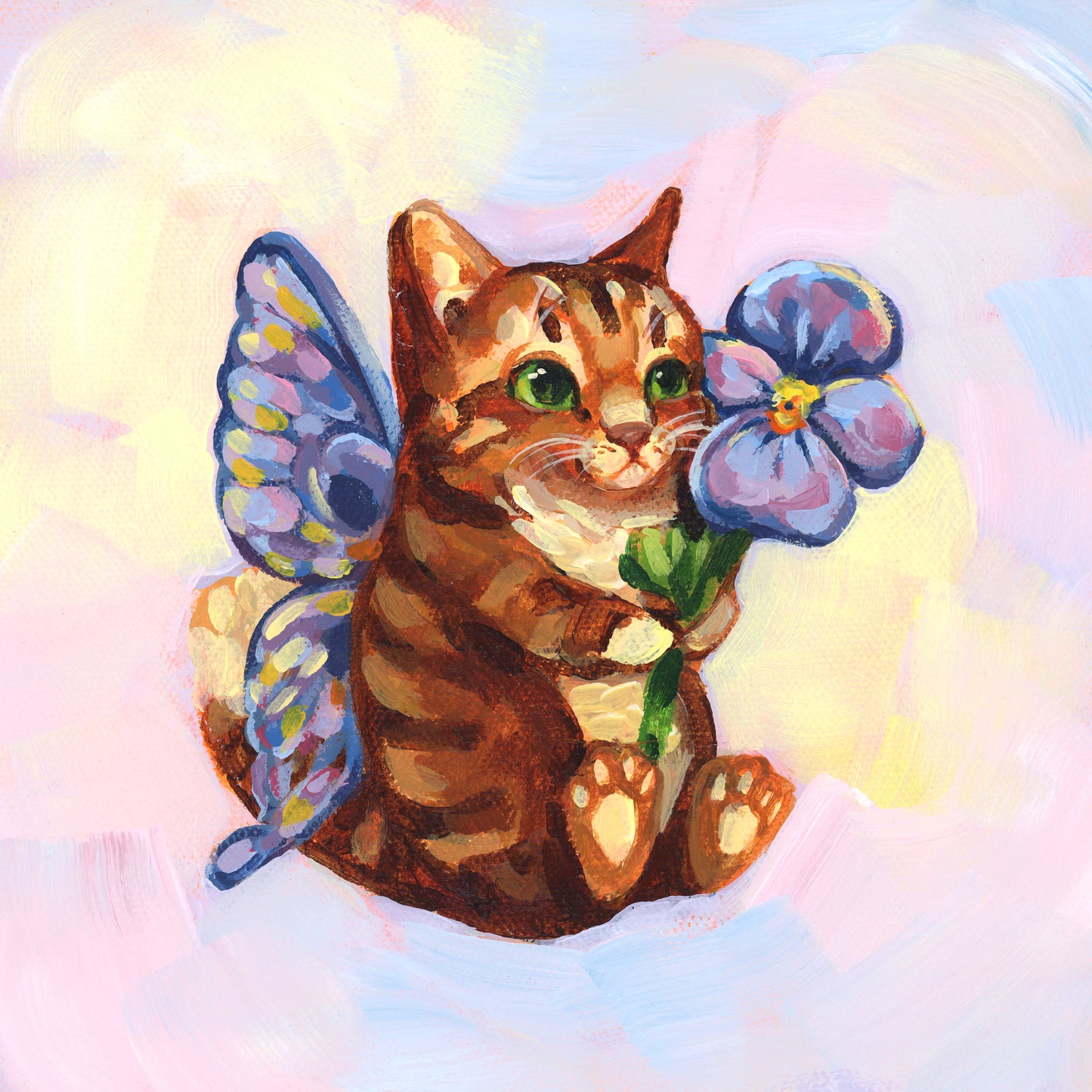 Purple Fairy Kitty - Original