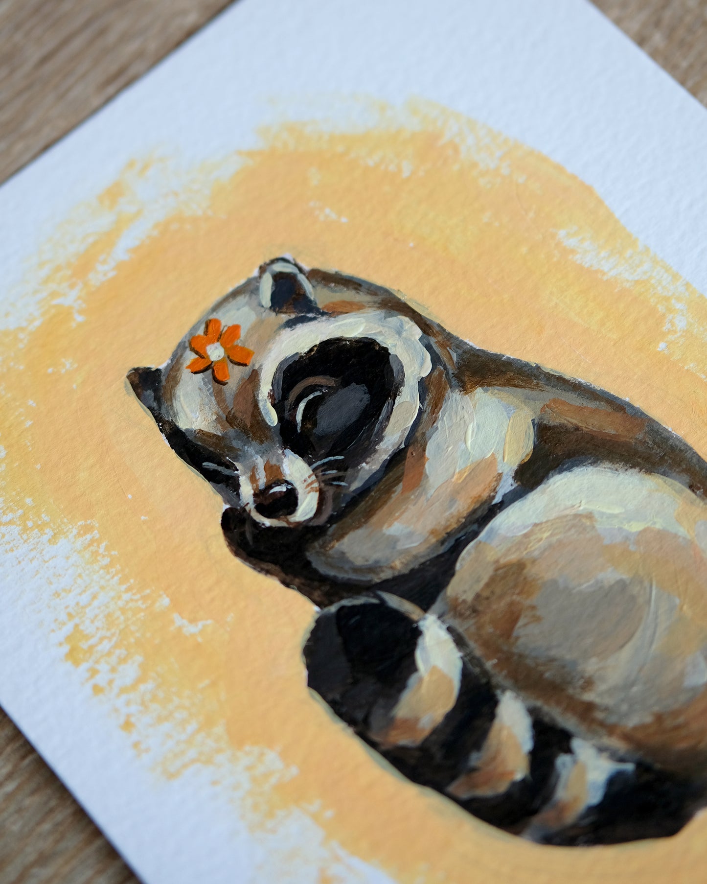 Sleeping Raccoon - Original