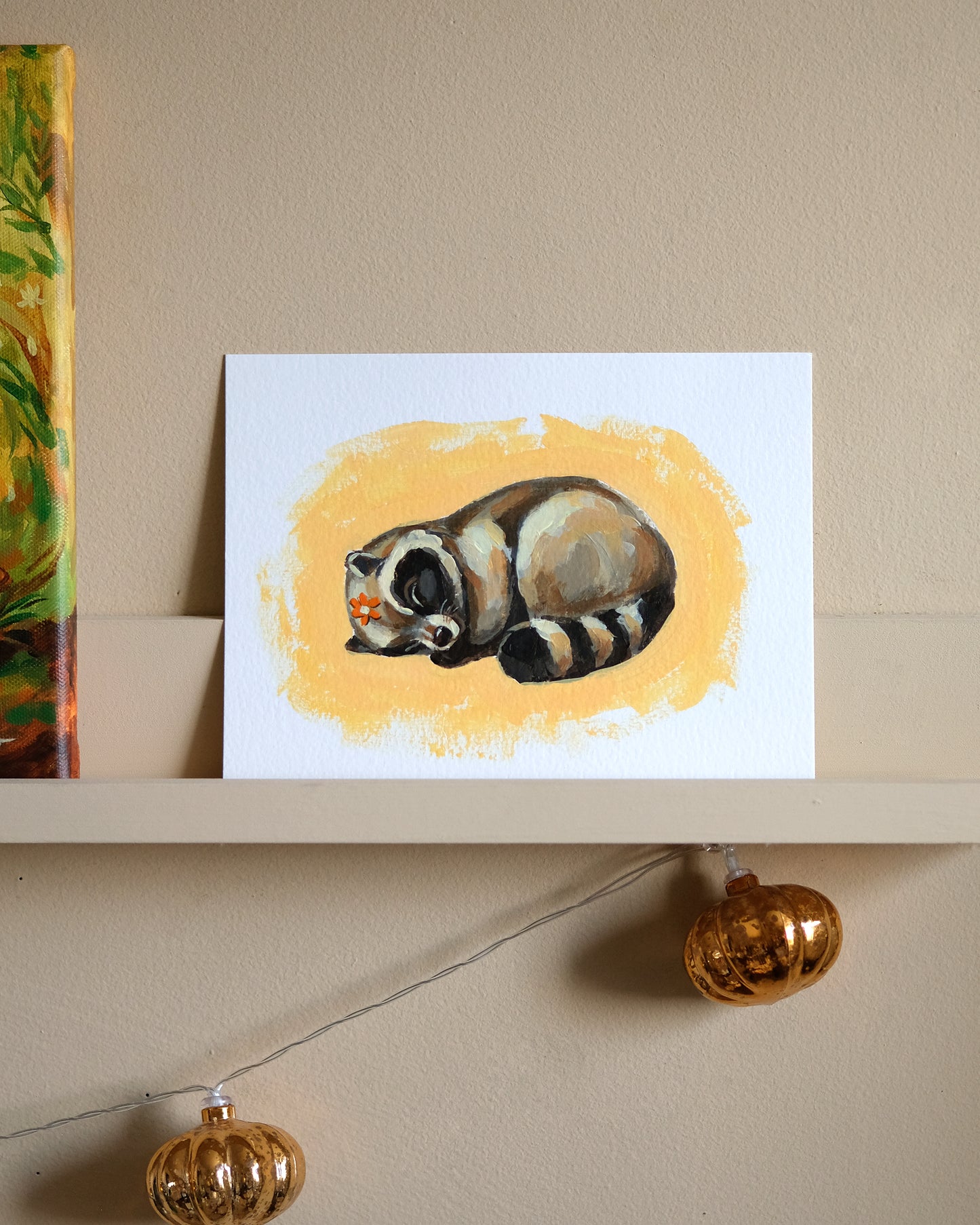 Sleeping Raccoon - Original