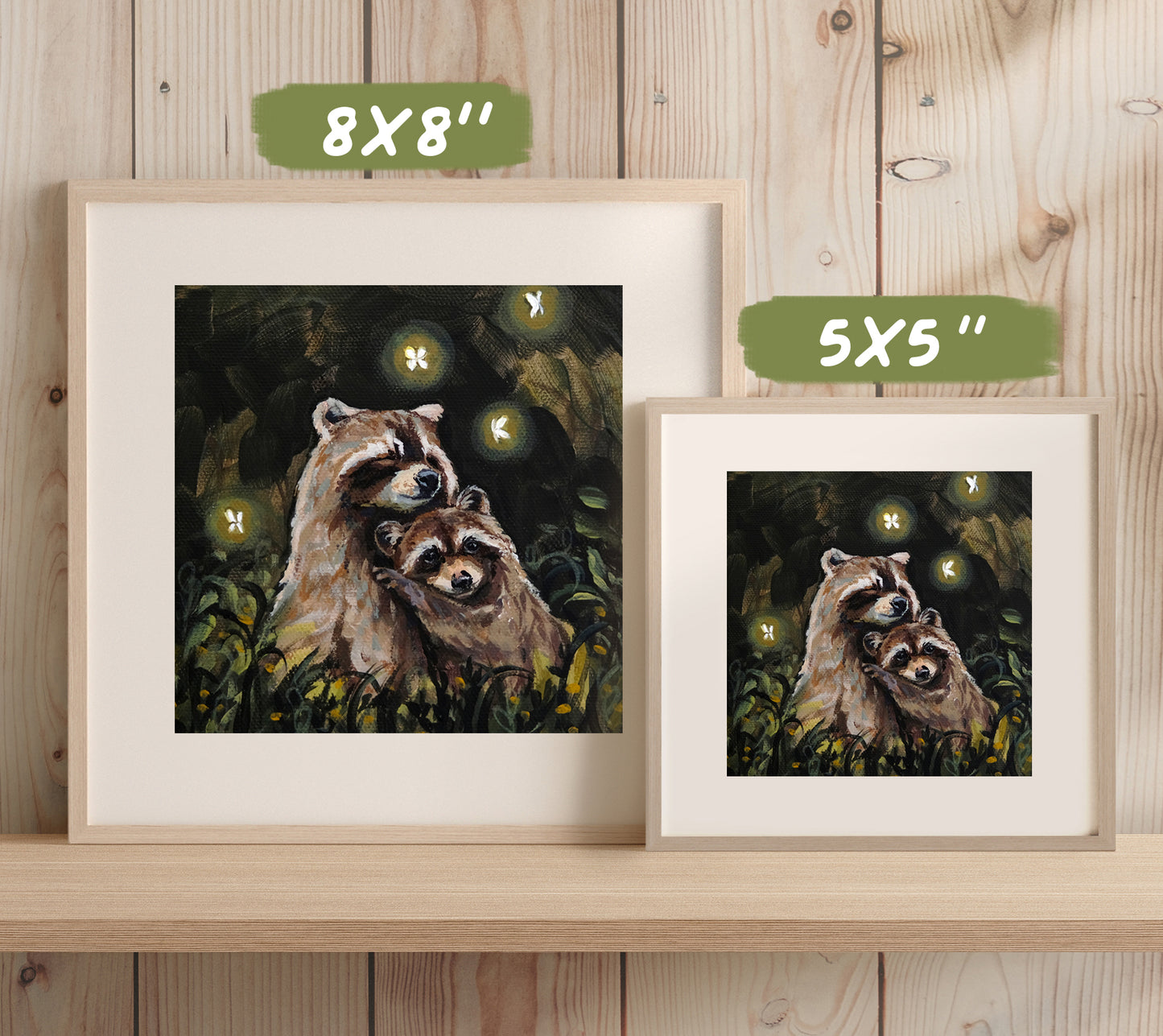 Ratons laveurs – Impression d'art