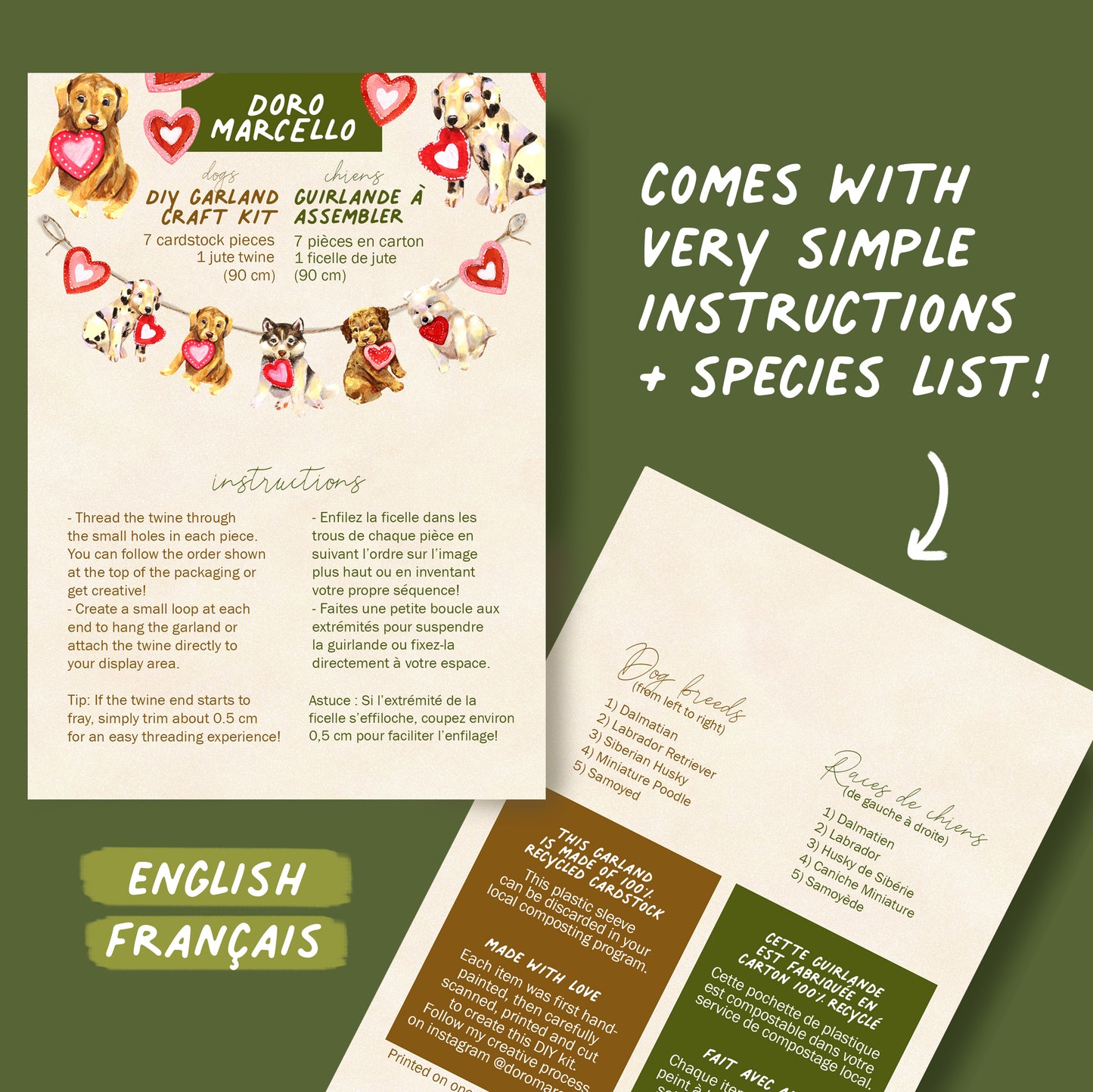 Chiens - Kit de guirlande DIY