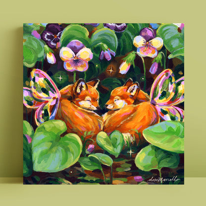 Fairy Foxes - Art Print