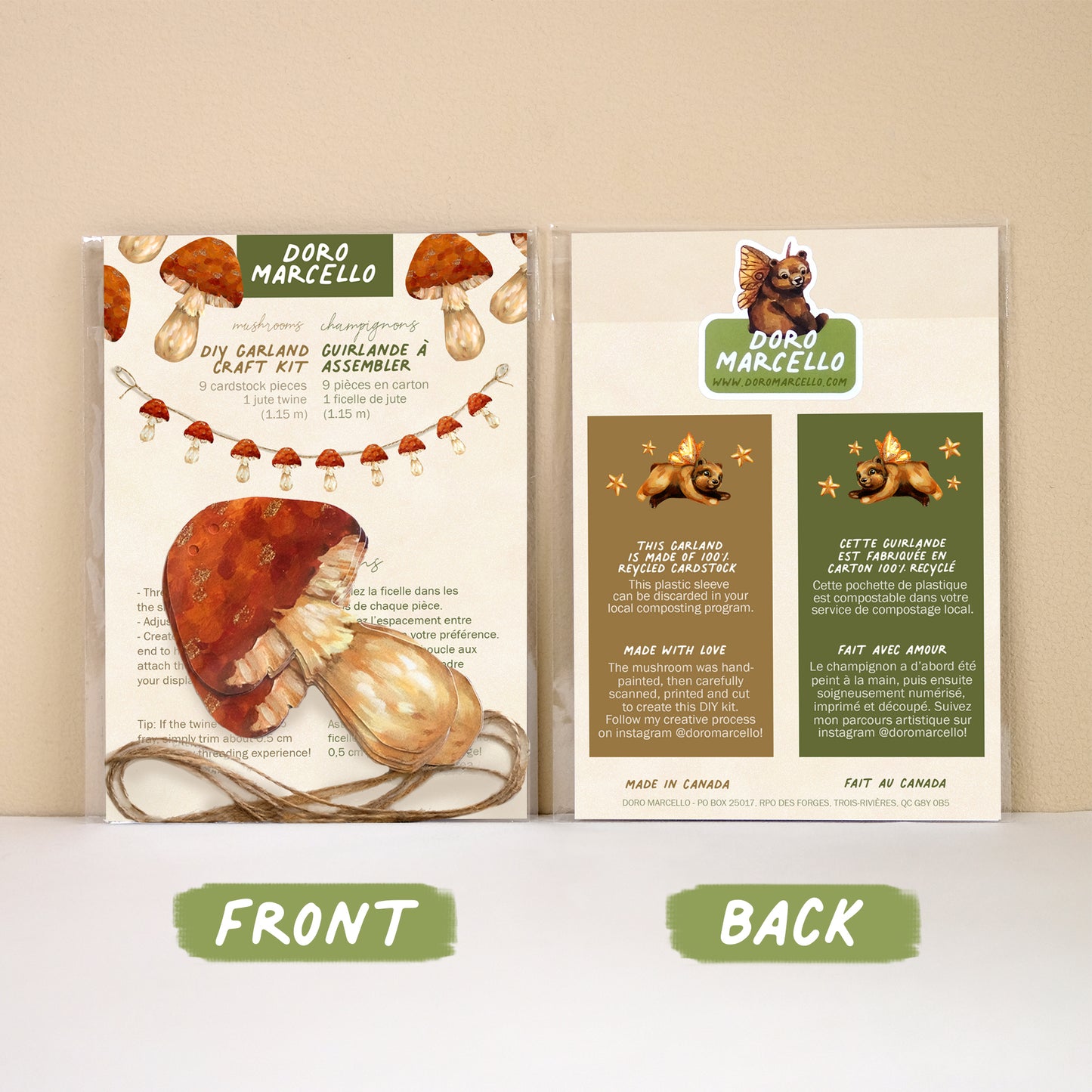 Mushrooms - DIY Garland Kit
