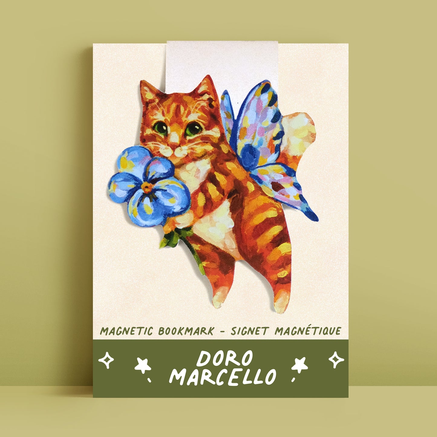 Chaton Féérique Bleu - Signet