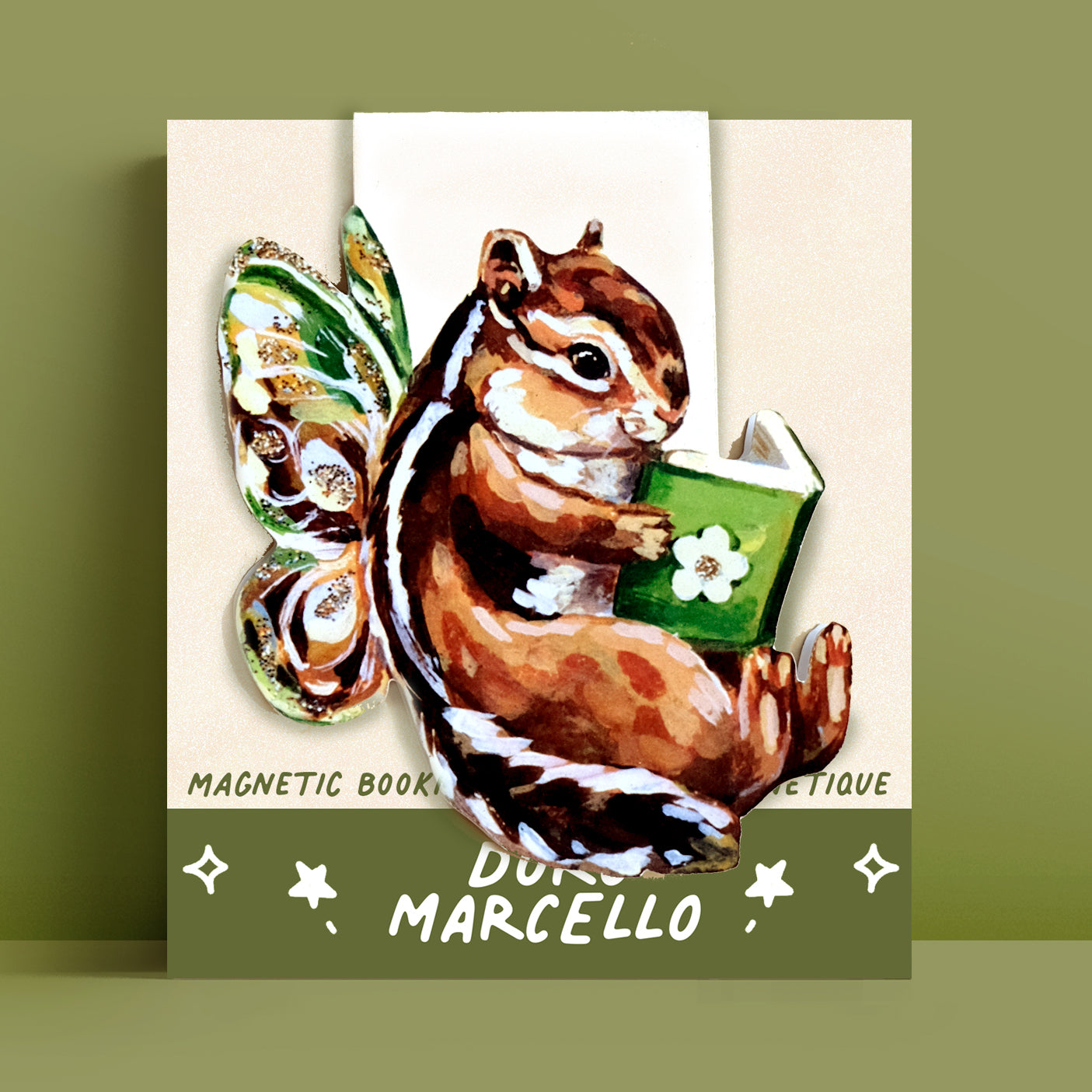 Reading Chipmunk - Bookmark