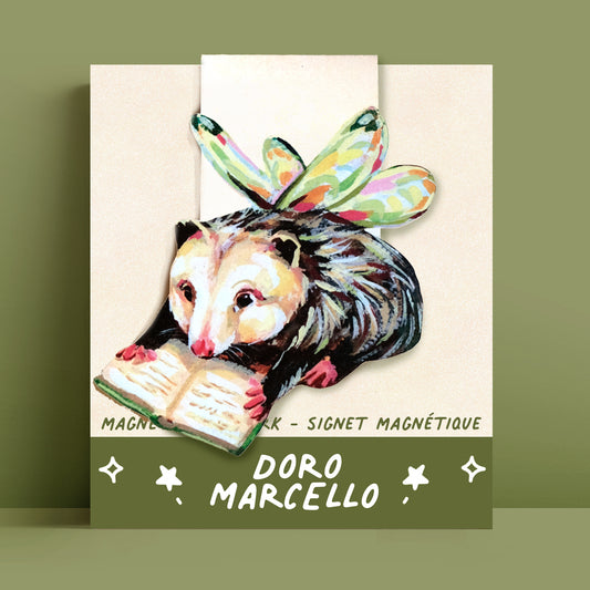 Reading Opossum - Bookmark