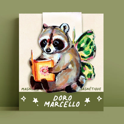 Reading Raccoon - Bookmark