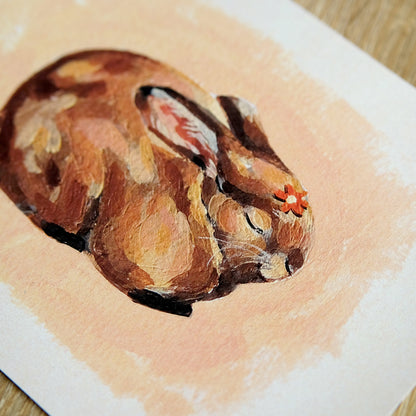 Sleeping Rabbit - Art Print