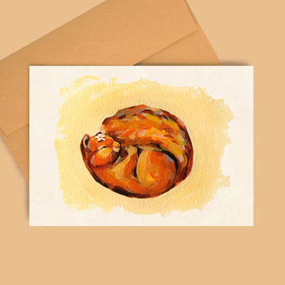 Écureuil endormi - Carte de vœux