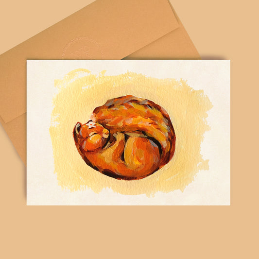 Écureuil endormi - Carte de vœux