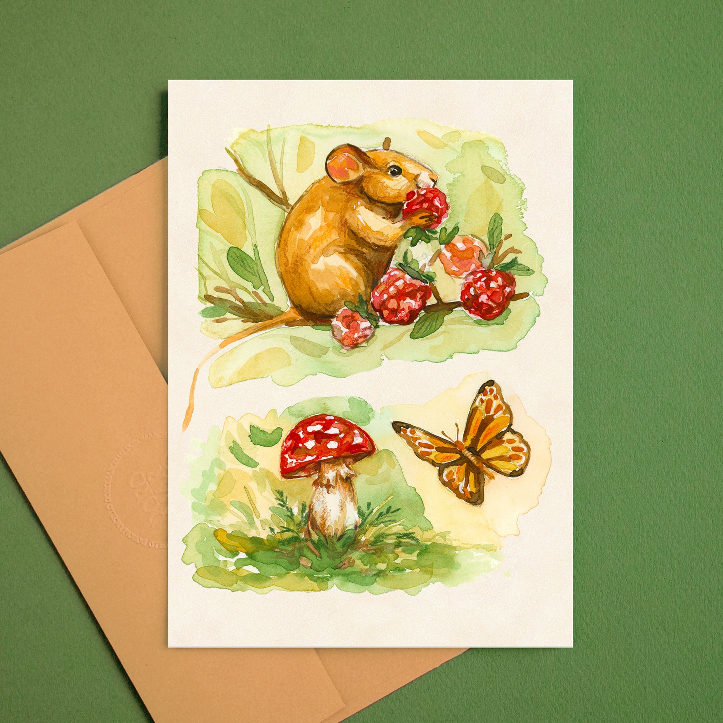 Croquis à l'aquarelle - Carte de vœux