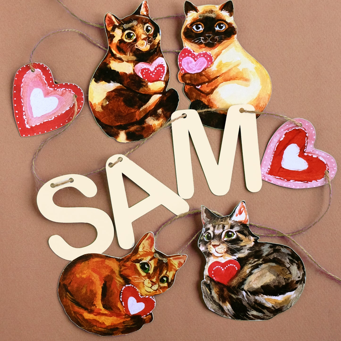 Chats - Guirlande Personnalisée