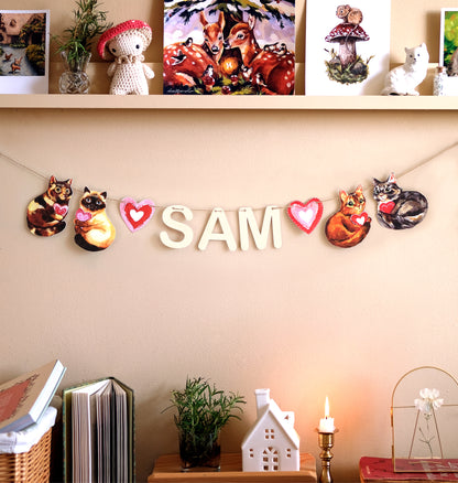 Cats - Custom Name Garland