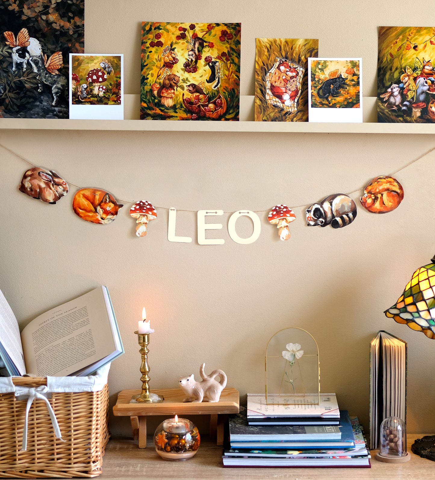 Sleeping Critters - Custom Name Garland