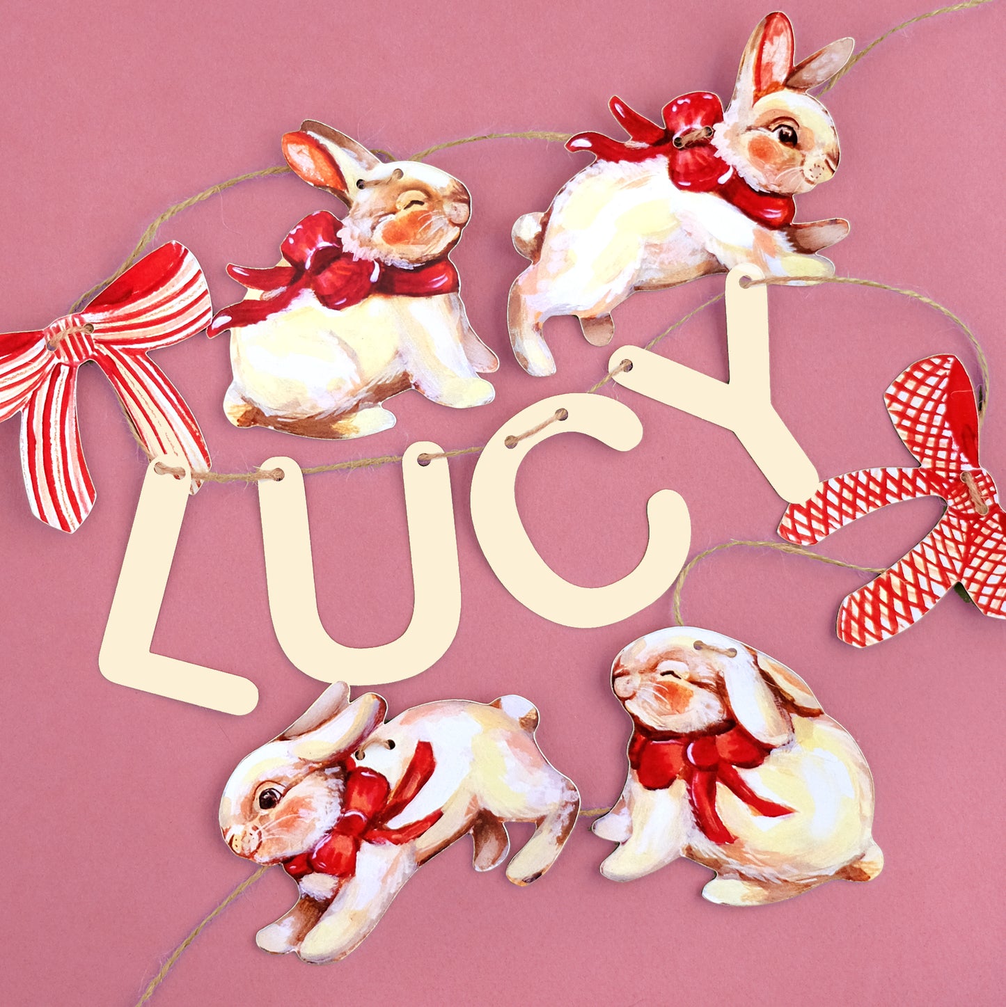 Lapins - Guirlande Personnalisée