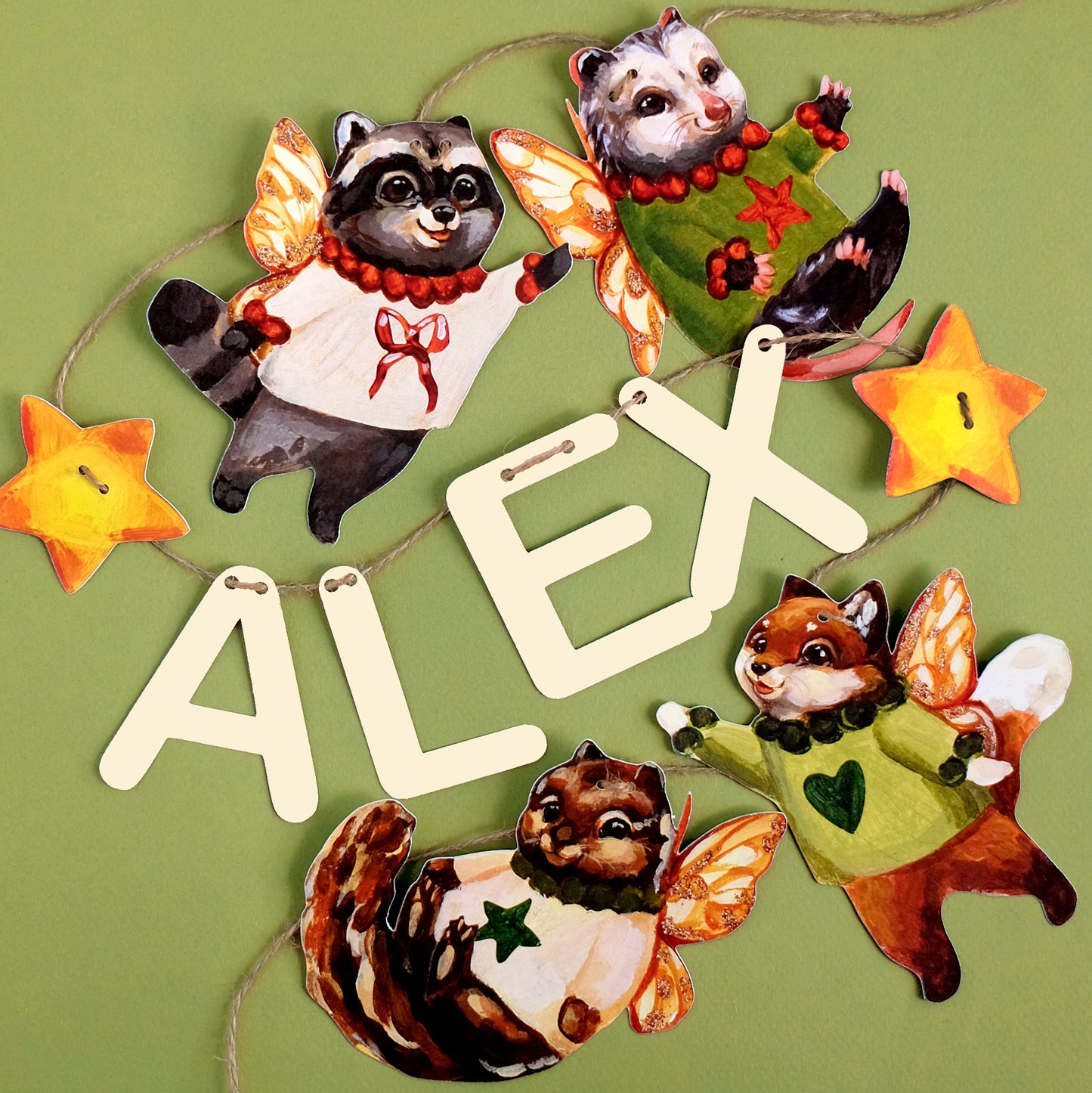 Fées des bois - Guirlande Personnalisée