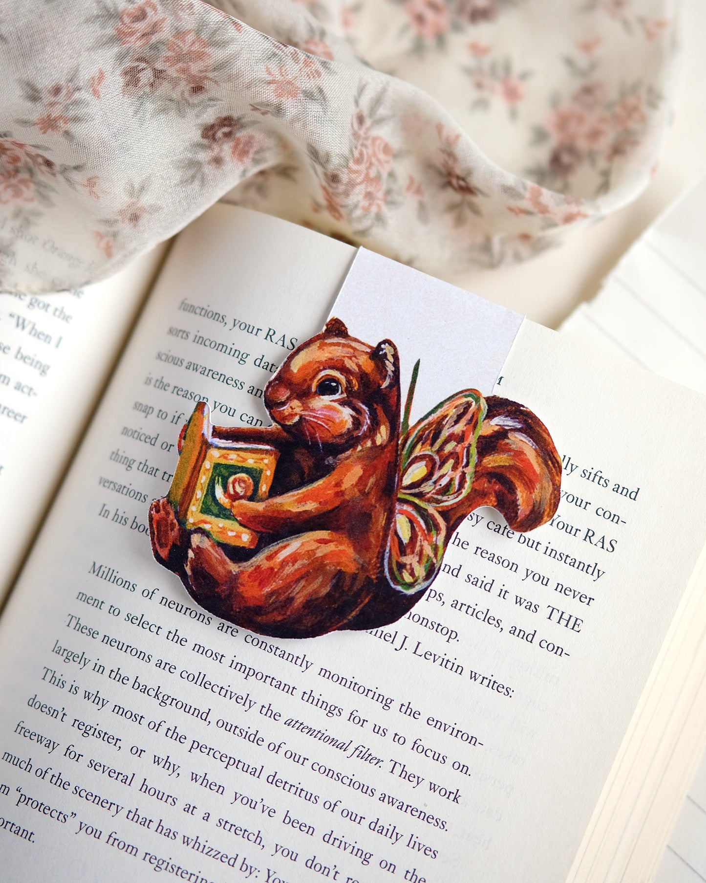 Écureuil lecteur - Marque-page