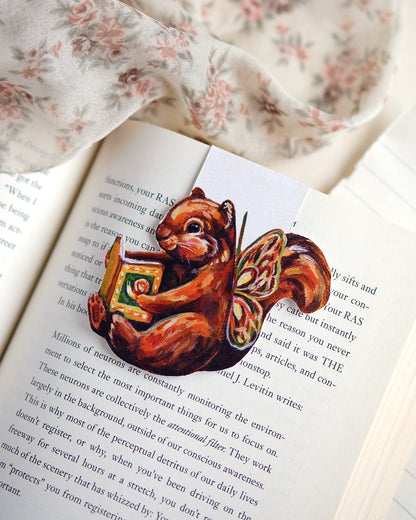 Écureuil lecteur - Marque-page