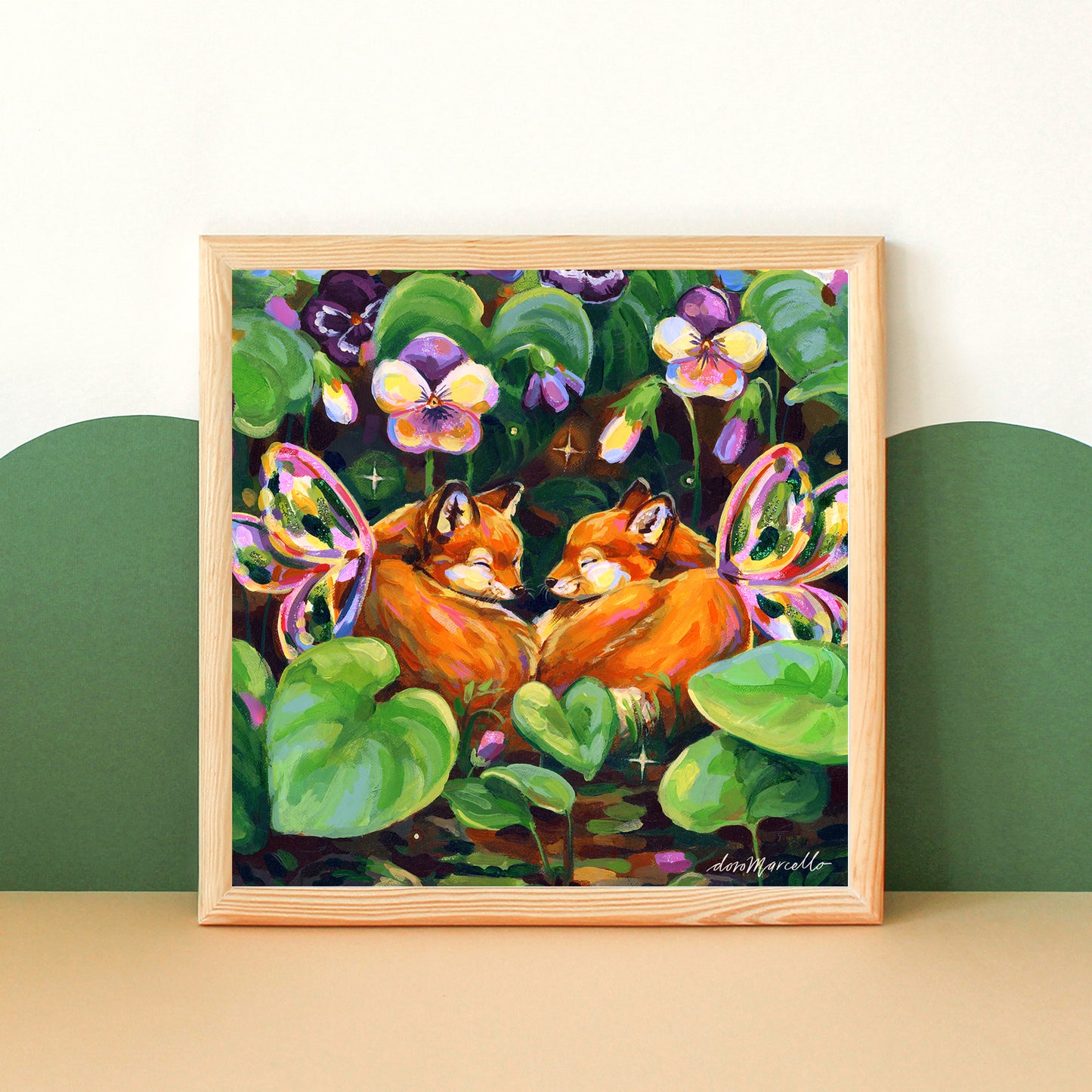 Fairy Foxes - Art Print