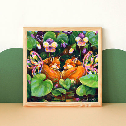 Fairy Foxes - Art Print