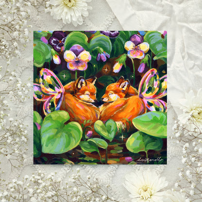 Fairy Foxes - Art Print