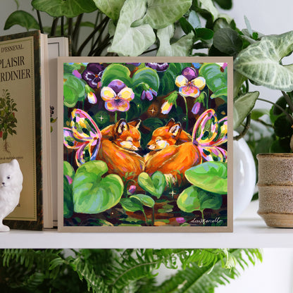 Fairy Foxes - Art Print