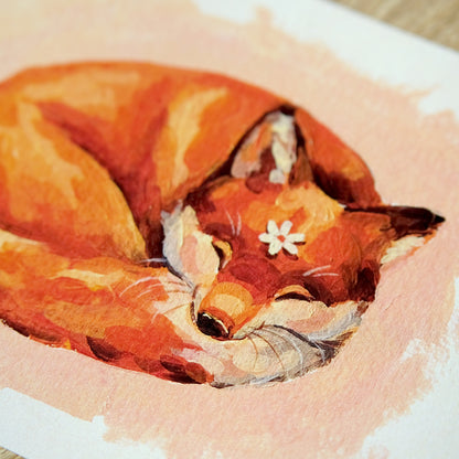 Sleeping Fox - Art Print