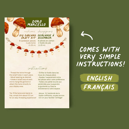 Mushrooms - DIY Garland Kit