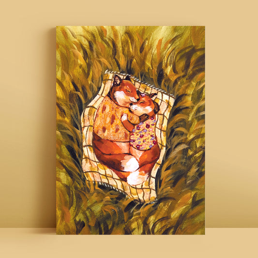 Fox Hug - Art Print