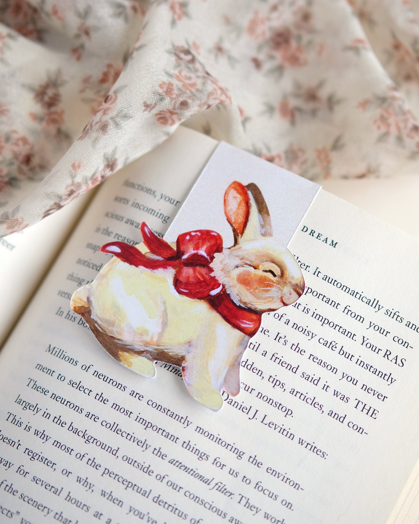 Lapin blanc - Marque-page