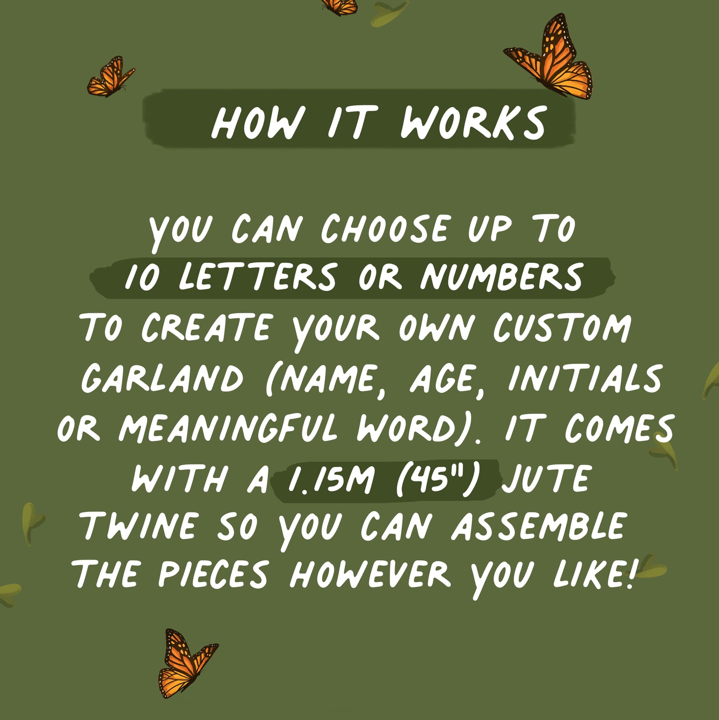 Animaux endormis - Guirlande Personnalisée