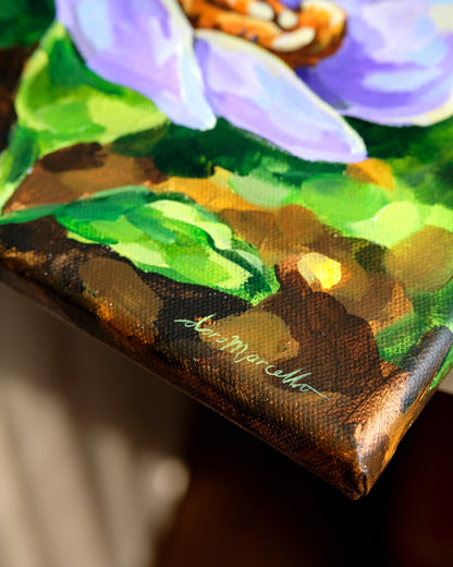 Fairy Nooks (Purple Blossom Cat) - Original