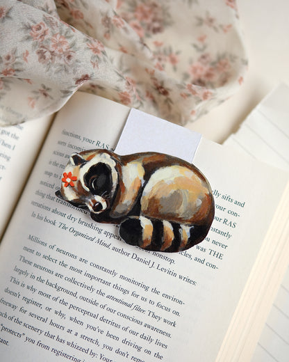 Raton laveur endormi - Marque-page