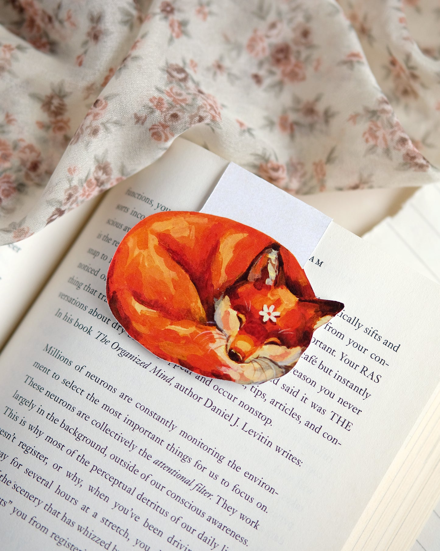 Renard endormi - Marque-page