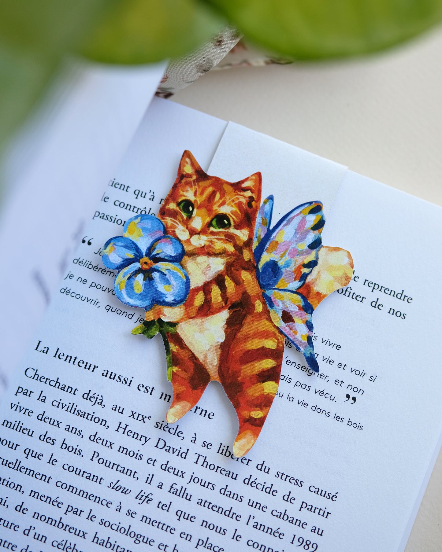 Chaton Féérique Bleu - Signet