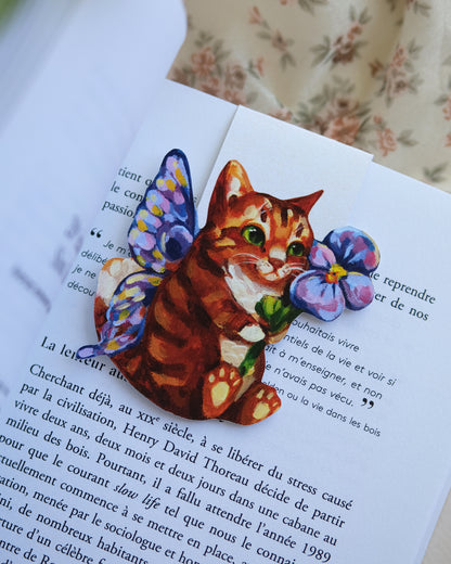 Chaton Fée Violet - Marque-page