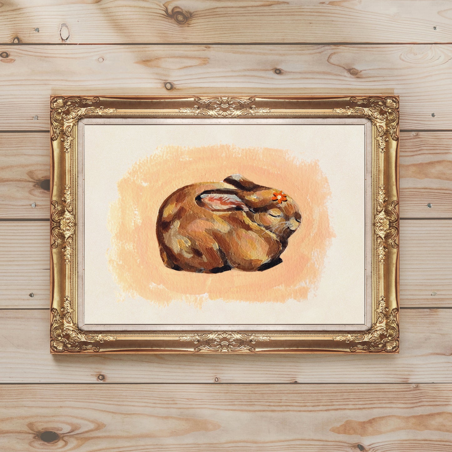 Sleeping Rabbit - Art Print